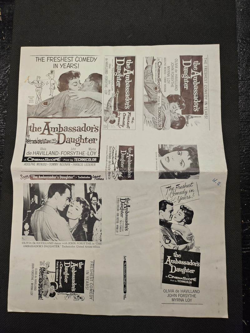"The Ambassador's Daughter" Original Movie Ad Clip Art