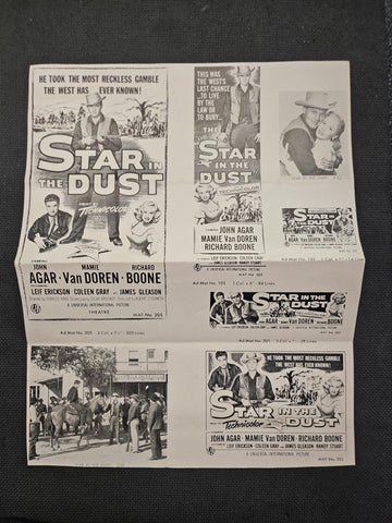 "Star In The Dust" Original Movie Ad Mat Mold and Ad Clip Art