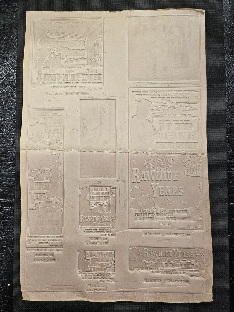 "The Rawhide Years" Original Movie Ad Mat Mold