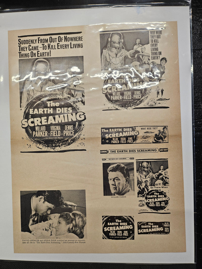 "The Earth Dies Screaming" Original Movie Ad Clip Art