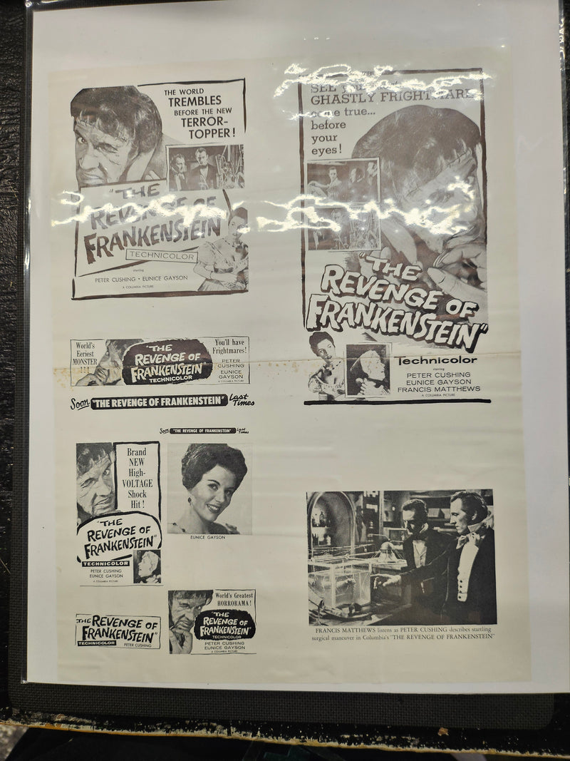 "The Revenge Of Frankenstein" Original Movie Ad Clip Art