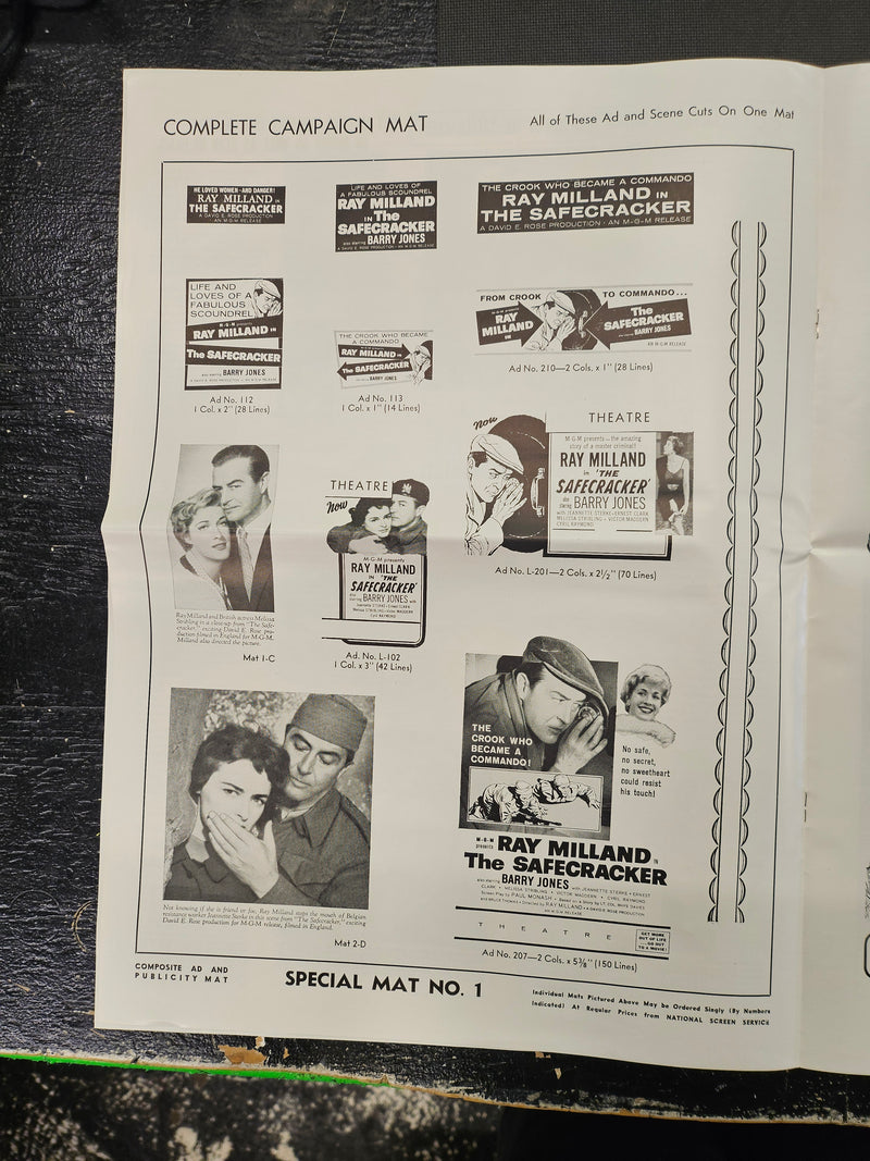 "The Safecracker" Original MGM Press Book