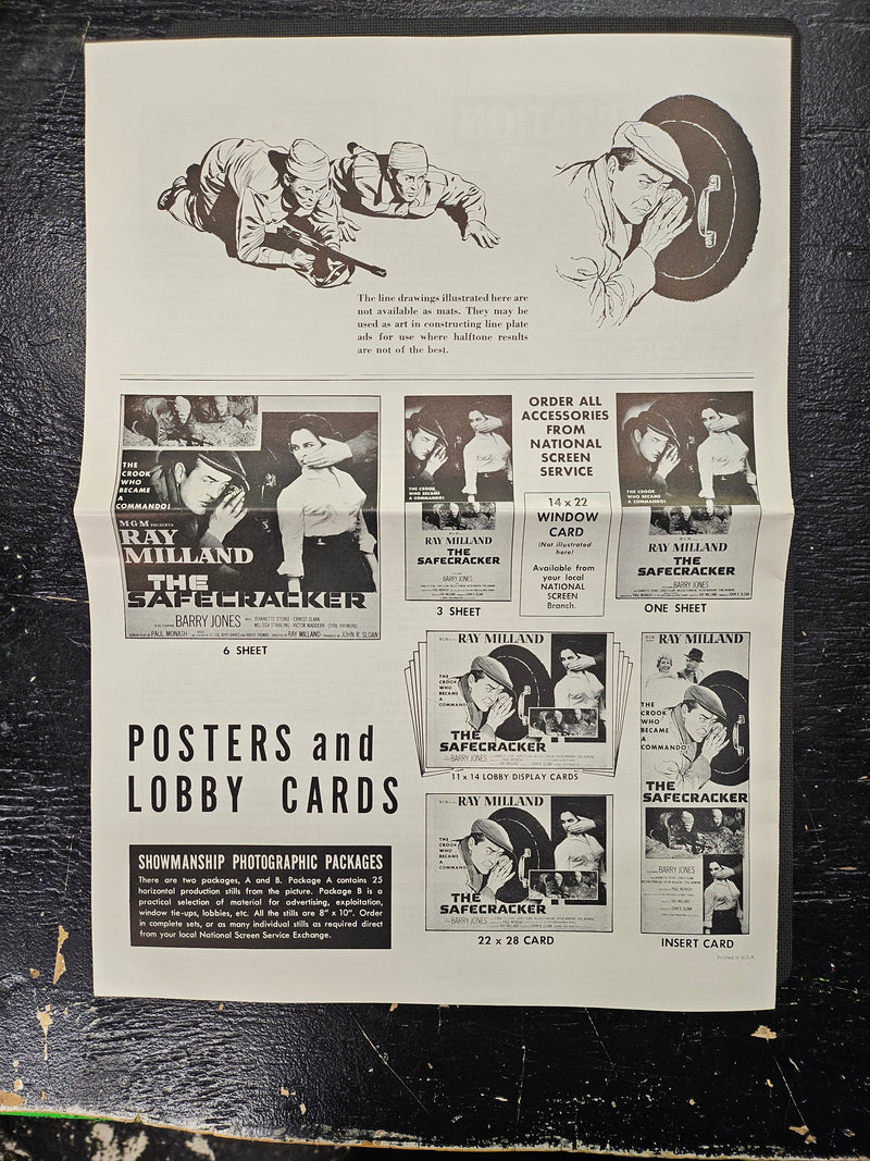 "The Safecracker" Original MGM Press Book