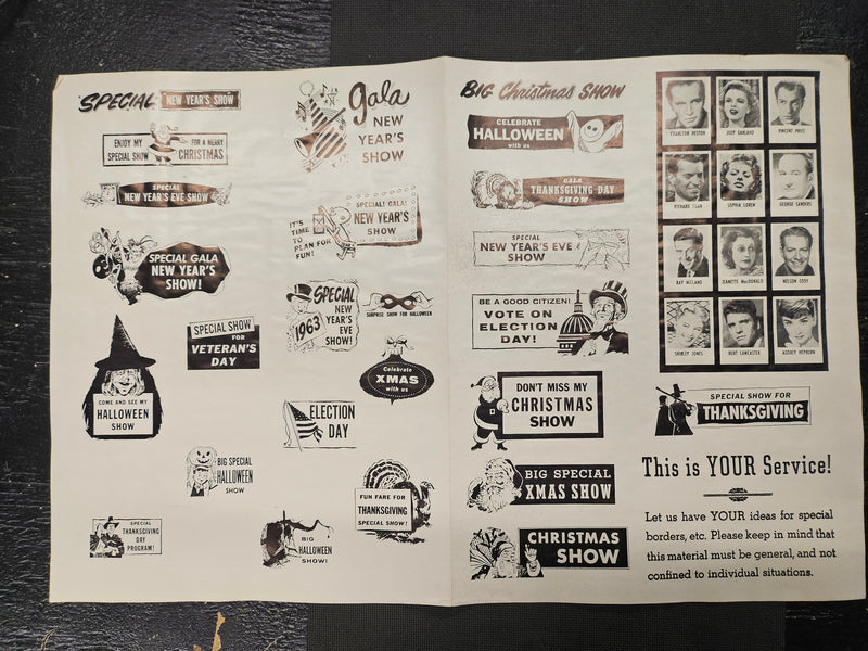 Holiday Borders Movie Ad Clip Art 1962