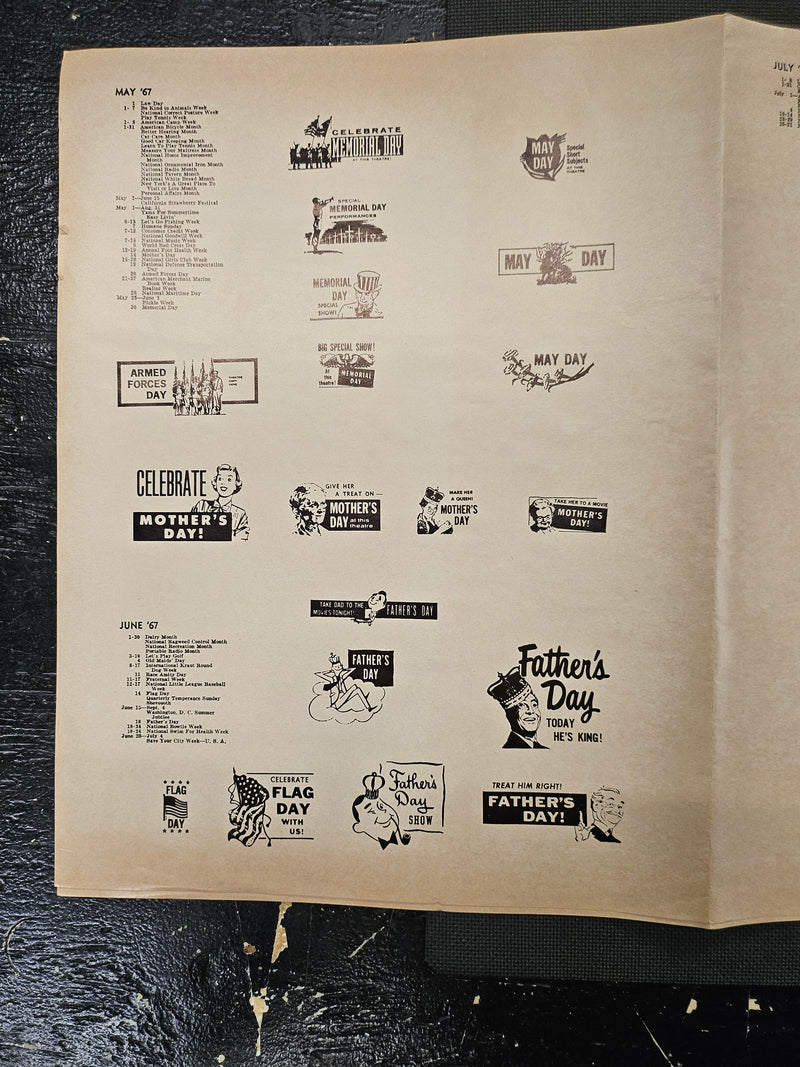 Holiday Borders Movie Ad Clip Art 1967