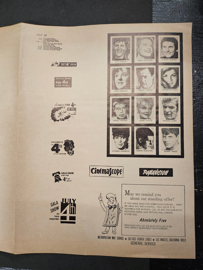 Holiday Borders Movie Ad Clip Art 1967