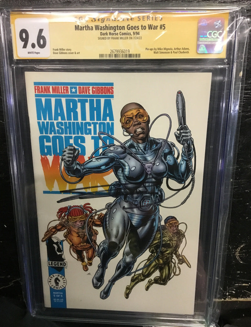 Martha Washington Goes to War (1994) #5 (of 5) Signed by Frank Miller CGC Graded 9.6 and Signature Authenticated 9.6
