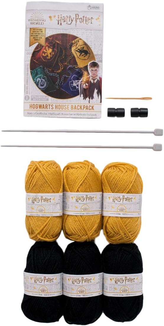 HP WIZARDING WORLD KNIT KIT HUFFLEPUFF BACKPACK KIT