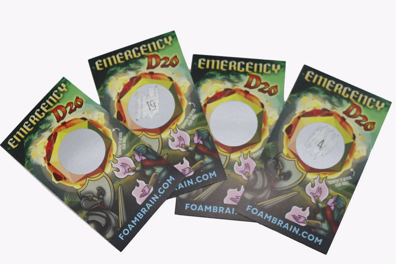 Emergency D20 Scratch Off Card (Includes 10 Cards)