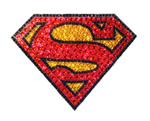 DC HEROES CRYSTAL SUPERMAN LOGO MEDIUM DECAL