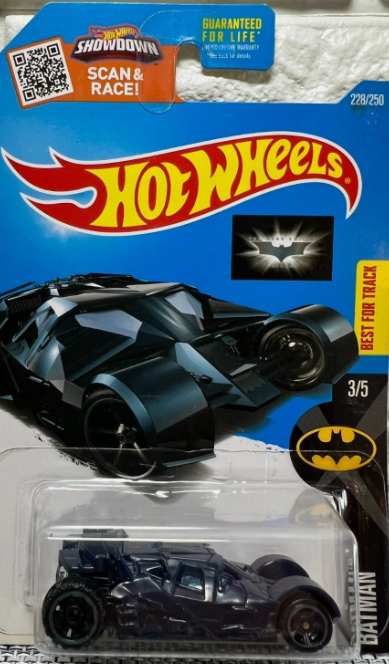Hot Wheels Batman 3/5 The Dark Knight Batmobile 228/250 Best For Track Dark Blue