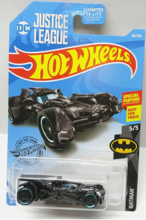 2019 HOT WHEELS JUSTICE LEAGUE PURPLE BATMOBILE, BATMAN #5/5, HW #66/250