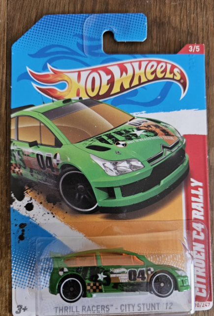 2012 Hot Wheels Citroën C4 Rally THRILL RACERS- CITY STUNT '12 3/5