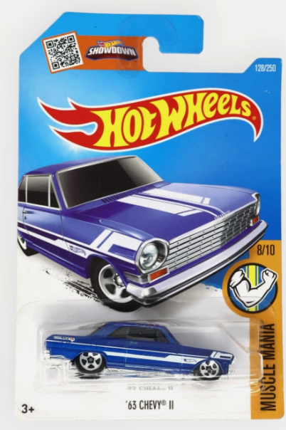 Hot Wheels '63 Chevy II 128/250 - Blue - 2016 Mainline A
