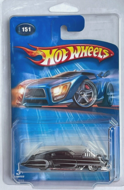 2004 Mattel Hot Wheels Evil Twin Collectors 151 Black w/Chrome 1:64 Scale New