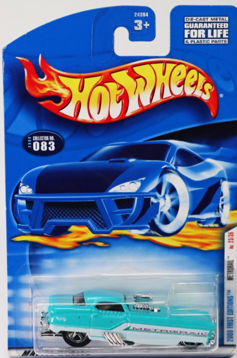 Hot Wheels Metrorail 2000 First Editions - 24384 NRFP 2000 Turquoise