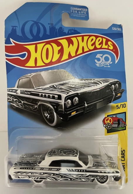 Hot Wheels HW Art Cars 5/10 (2017) '64 Impala White Car 326/365