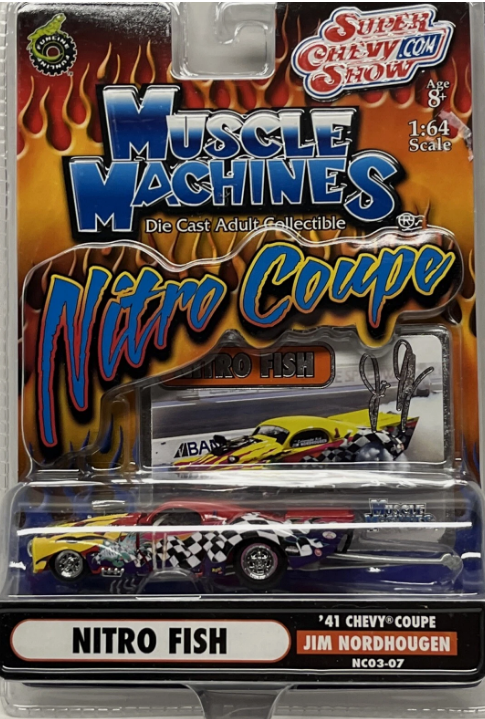 2003 Muscle Machines Nitro Coupes. 1:64 Scale. New. Note Fish 41 Chevy