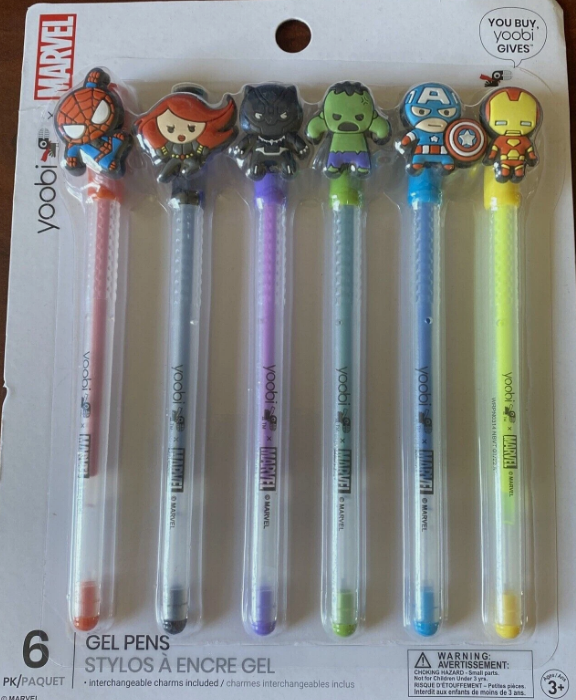 Yoobi by Marvel Gel Pens | Set of 6