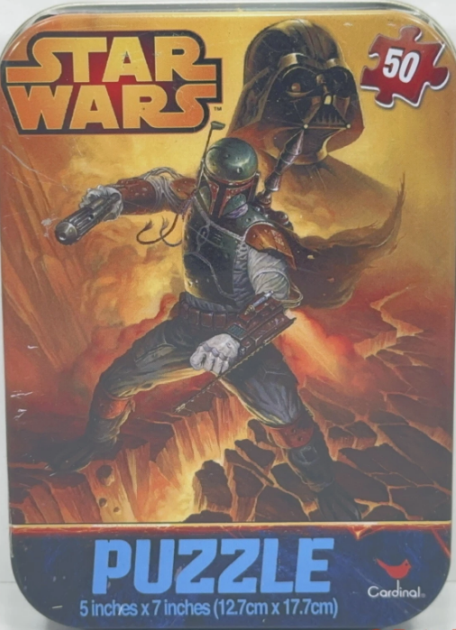 Cardinal Star Wars Boba Fett 50 Piece Puzzle In Tin 5" x 7" 2003 - New/Sealed