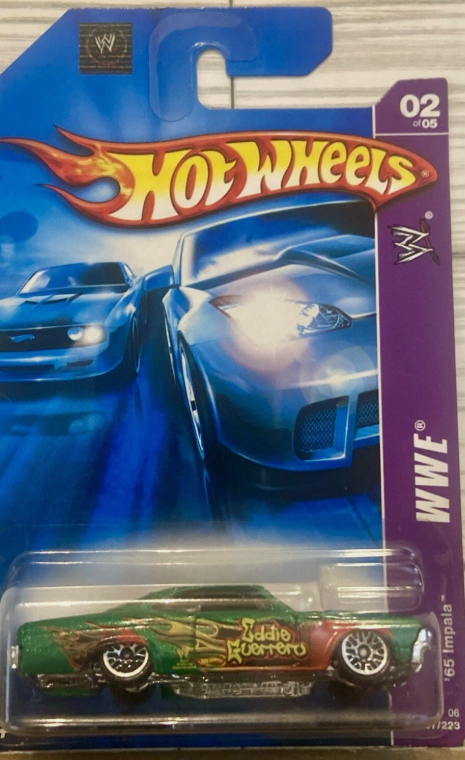 HOT WHEELS WWE EDDIE GUERRERO 2006 NEW IN PACKAGE '65 IMPALA MATTEL 2 OF 5
