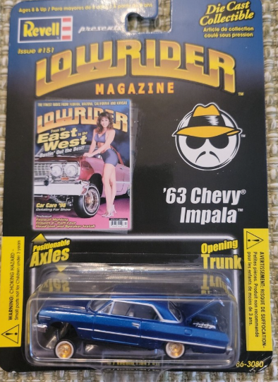 Revell Lowrider Diecast BLUE '63 Chevy Impala - ISSUE #151 RARE