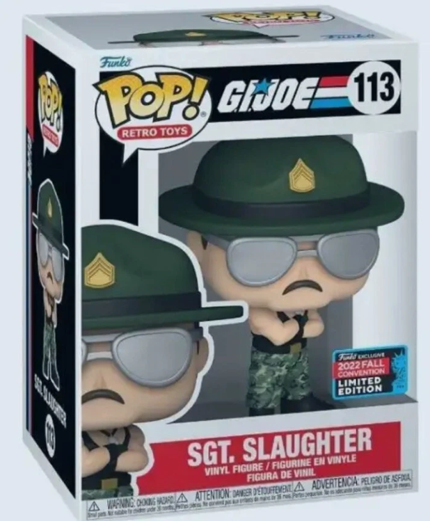 Funko POP! Retro Toys: G.I.Joe - SGT. Slaughter (2022 Fall Convention) #113 Limited Edition