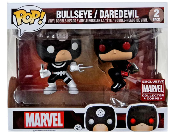 Funko Pop! Marvel Bullseye & Daredevil Collector Corps Exclusive 2 Pack