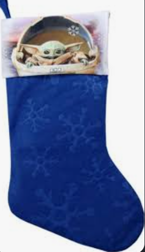 Ruz Baby Yoda Kids Felt Embossed Stocking 15.5 Inch Holiday Decor