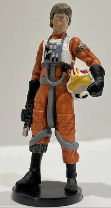Star Wars Luke Skywalker Pilot loose Disney 4” action figure on stand
