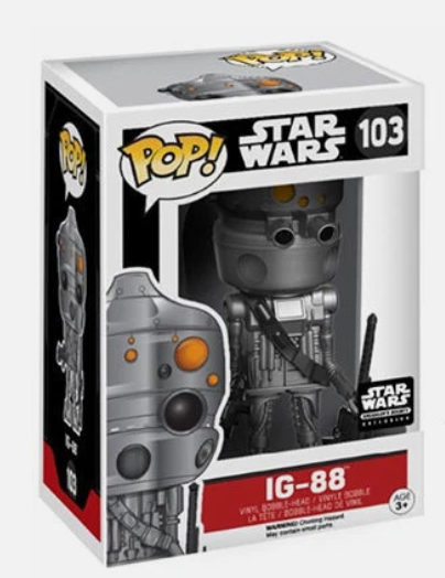 EXCLUSIVE STAR WARS IG-88 SMUGGLER'S BOUNTY 3.75" POP VINYL FUNKO