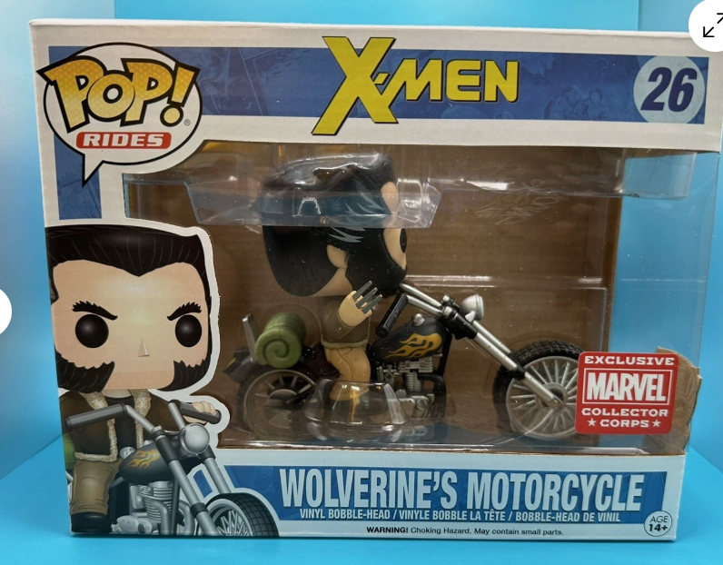 Funko Pop! Rides X Men WOLVERINE'S MOTORCYCLE #26 Collector Corps Exclusive