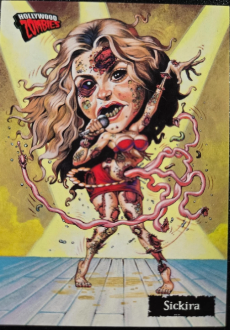 Shakira 2007 Topps Hollywood Zombies Card Garbage Pail Kids Spoof #56