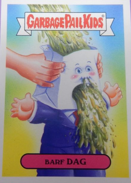 2016 Garbage Pail Kids American Inventor Sticker Barf Dag 2b