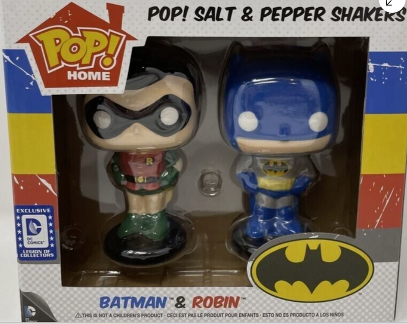 Funko Pop Home Legion of Collectors DC Batman & Robin Salt and Pepper Shakers