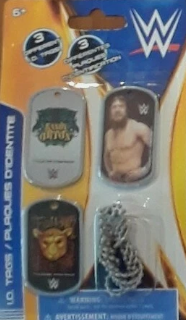 WWE Orton, Bryan, Wyatt Clothing Necklace Dog Tags 2015 3 Pack Collectible ID