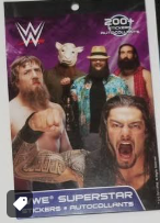 WWE Superstar Sticker Book 200+ BOOK 2014  ROMAN / WYATT FAMILY