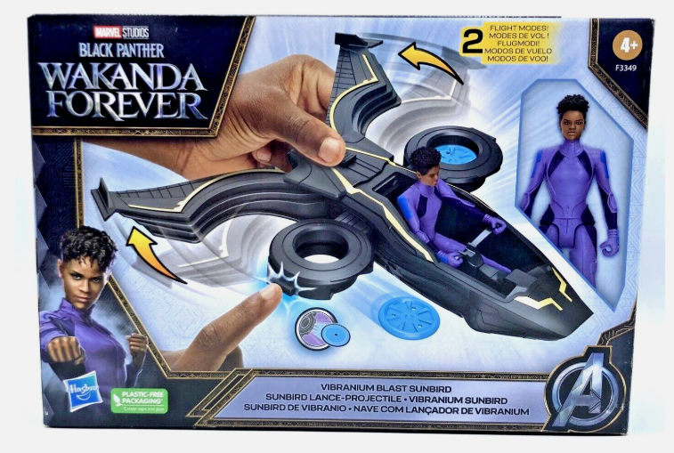 Marvel Studios Black Panther Wakanda Forever Vibranium Blast Sunbird w/ 6" Shuri