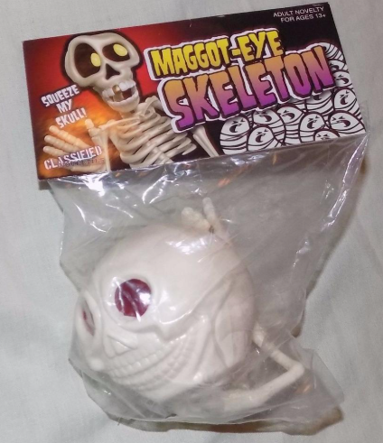 New Horror Block Squishy Squeeze Maggot Eye Skeleton Toy Stress Ball