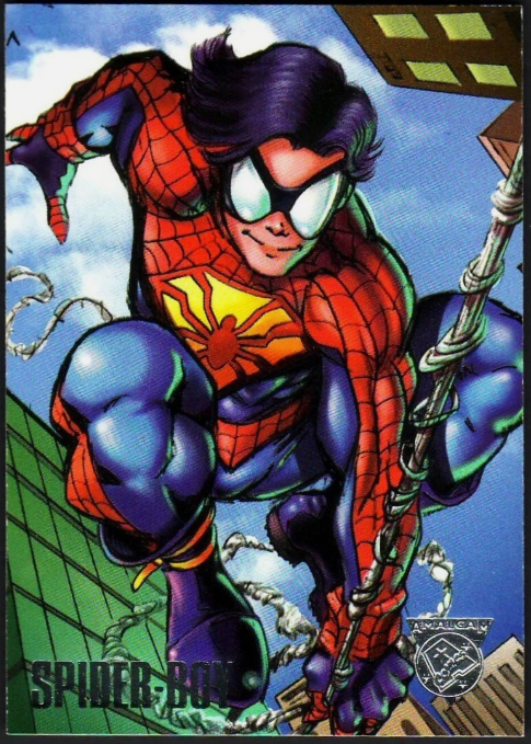 Marvel 1996 AMALGAM BASE CARD 2 SPIDER-BOY