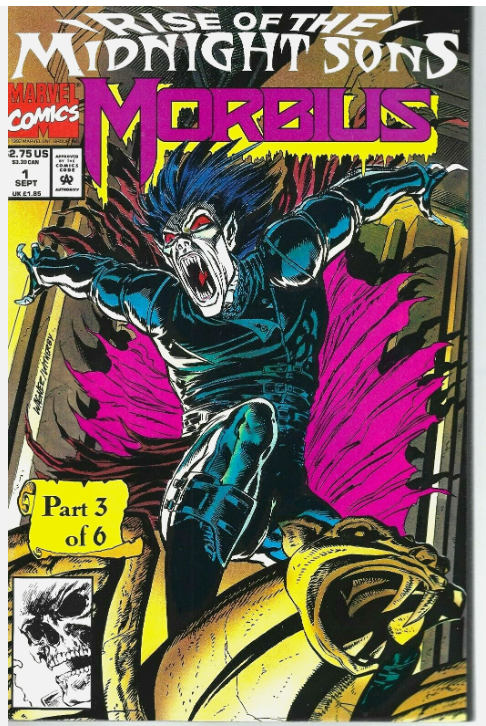 Morbius #1 NM Rise of Midnight Sons Part 3 Marvel 1992 1st Print
