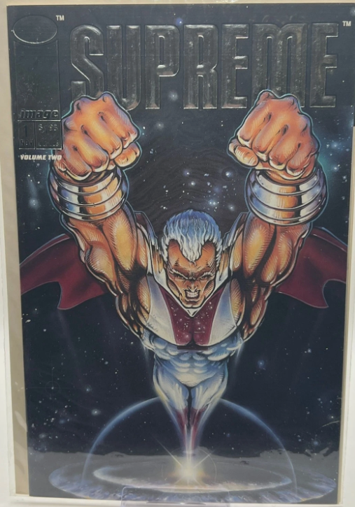 Image Supreme Volume Two Comic Book Space Art Cover SUPREME Silver Logo