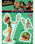 DC Bombshells Mera Window Decals