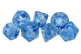 Old School 7 Piece DnD RPG Dice Set: Infused - Flying High!