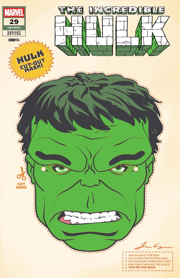 INCREDIBLE HULK (vol 7) #29 James Kerigan Retro Halloween Mask Variant NM
