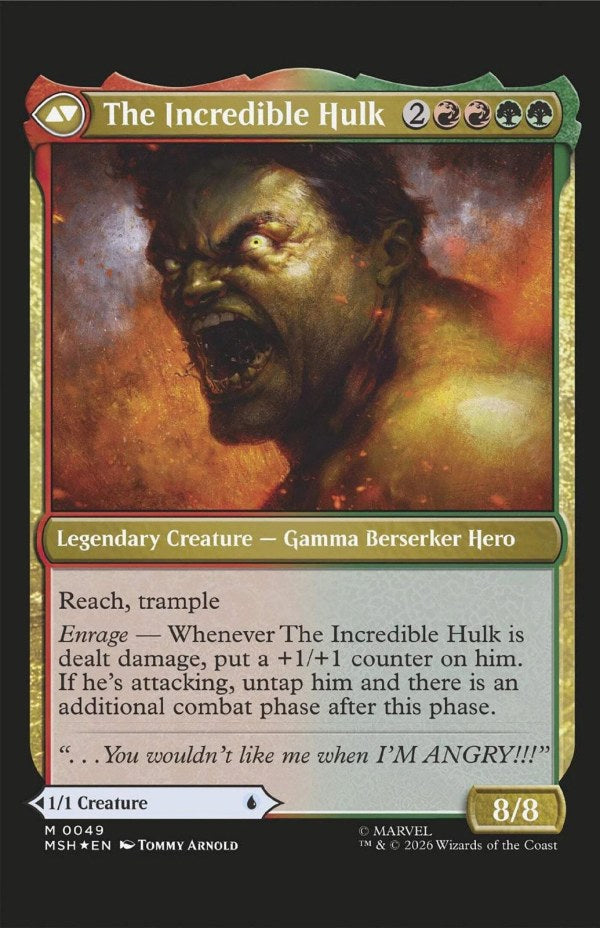 The Infernal Hulk (vol 1) #8 Tommy Arnold Magic: the Gathering Variant NM