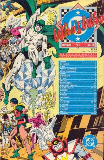 Who's Who: The Definitive Directory of the DC Universe Update '87 #1-5 Complete Set VF