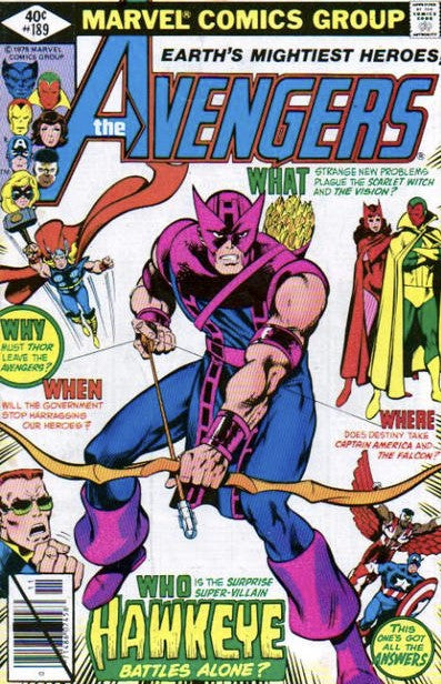 The Avengers (vol 1) #189 VF