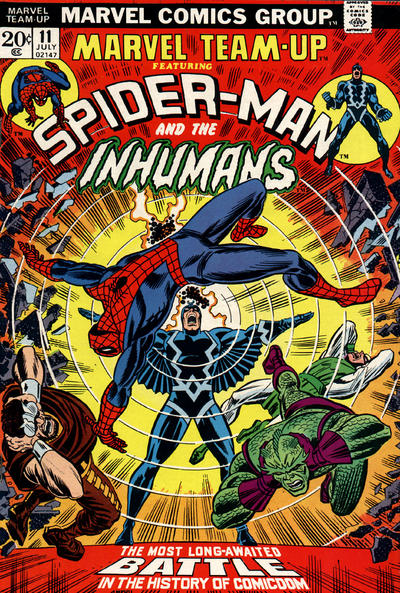 Marvel Team-Up... Featuring Spider-Man and The Inhumans (vol 1) #11 VG