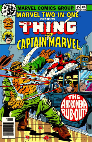 Marvel Two-in-One... Presents The Thing and Captain Marvel (vol 1) #45 FN